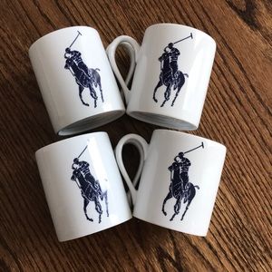 NWT: Ralph Lauren Polo Pony Mugs (set of 4)